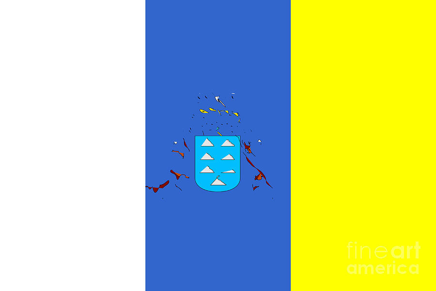 Flag Digital Art - Canary Islands Flag by Frederick Holiday