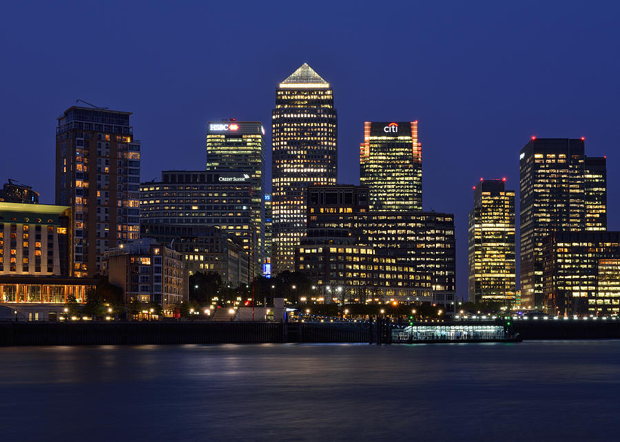 Canary Wharf Skyline London Photograph by Simon Belcher