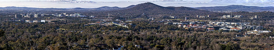 Canberra- Australia - Panorama from Red Hill Photograph by Steven Ralser