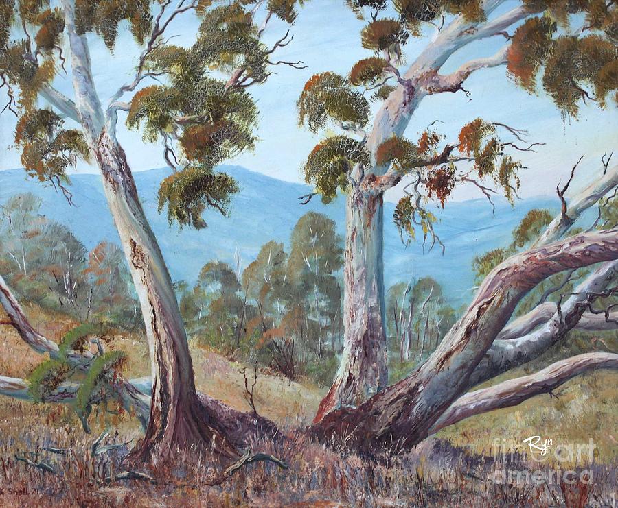 Canberra hills Painting by Ryn Shell