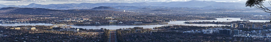 Canberra Panorama from Mt Ainslie Photograph by Steven Ralser