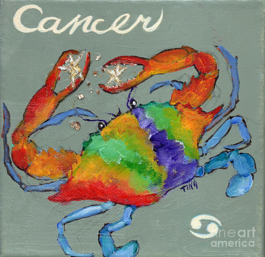 Cancer the Crab Painting by Doris Blessington
