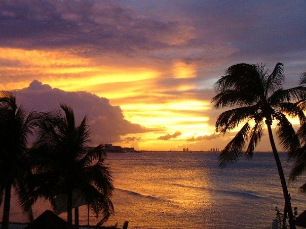 sunset cancun beaches