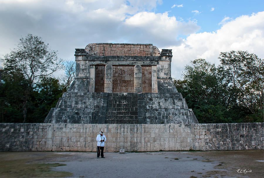 Cancun Mexico - Chichen Itza - Great Ball Court North Temple  Photograph by Ronald Reid