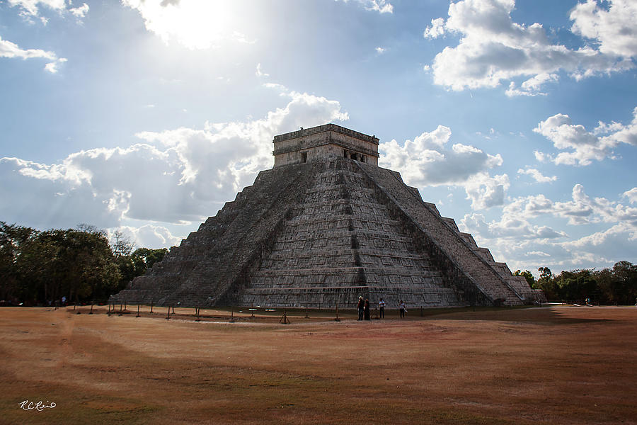 Cancun Mexico - Chichen Itza - Temple of Kukulcan-El Castillo Pyramid 1 Photograph by Ronald Reid