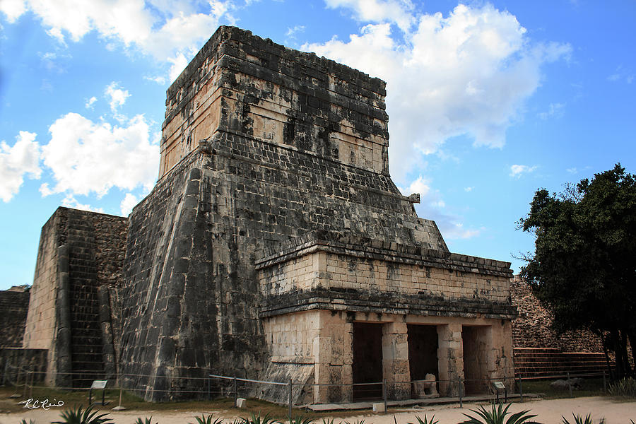Cancun Mexico - Chichen Itza - Temples of the Jaguar on the Great Ball Court Photograph by Ronald Reid