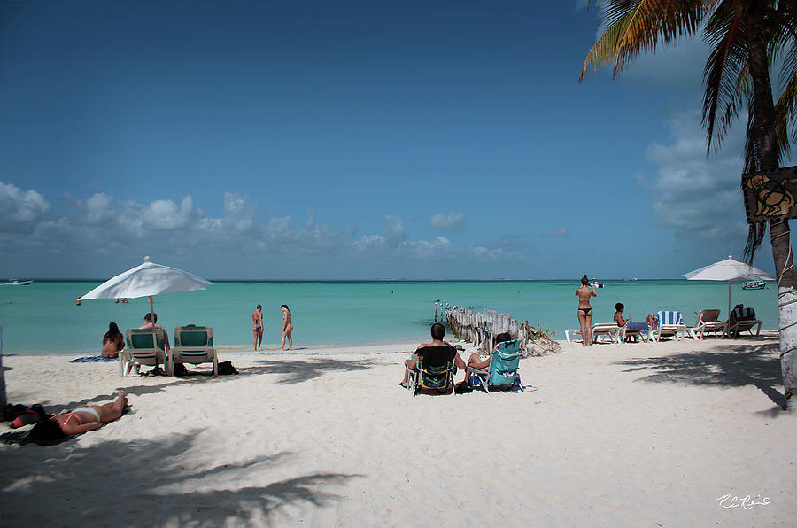 Cancun Mexico - Isla Mujeres - Relaxing in beauty of the sandy North Beach Photograph by Ronald Reid