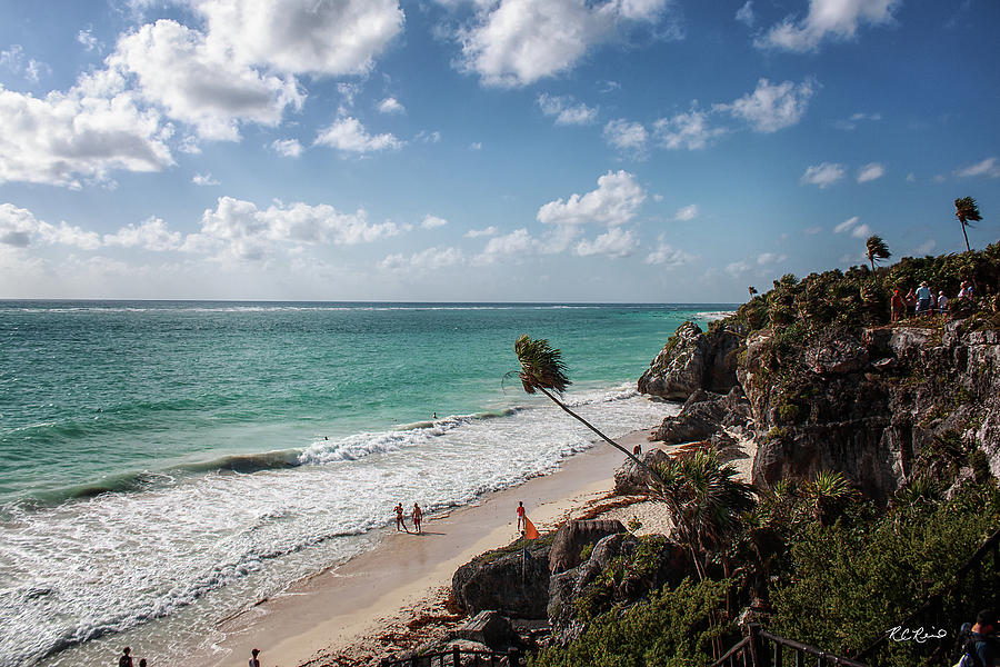Cancun Mexico - Tulum Ruins - Caribbean Beach Photograph by Ronald Reid