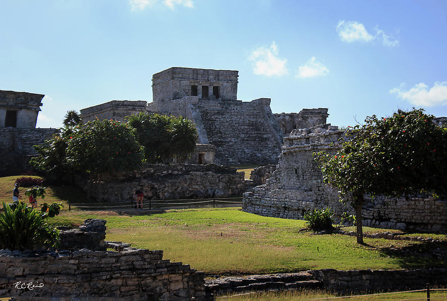 Cancun Mexico - Tulum Ruins - Pyramid Castillo Photograph by Ronald Reid