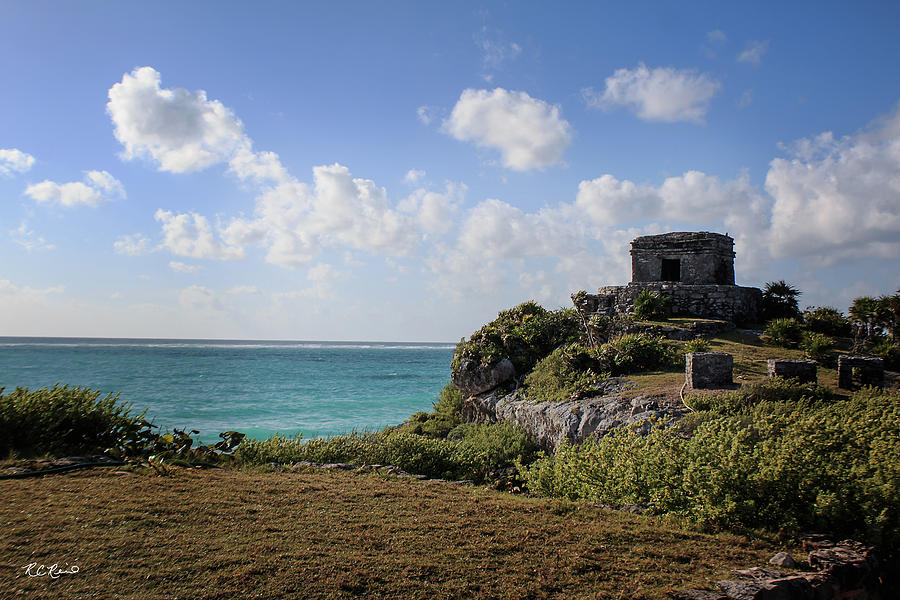 Cancun Mexico - Tulum Ruins - Temple for God of the Wind 1 Photograph by Ronald Reid