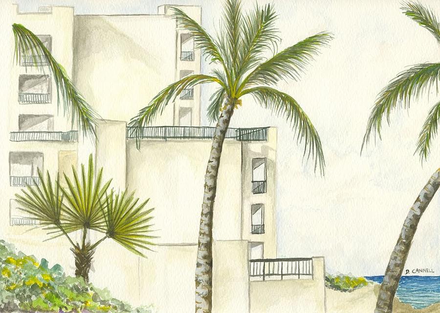 Cancun Palm Trees Digital Art by Darren Cannell