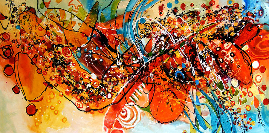 Abstract Painting - Cand primavara daruieste by Elena Bissinger