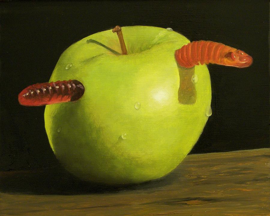 Apple Painting - Candied Apple by Kathy Lumsden