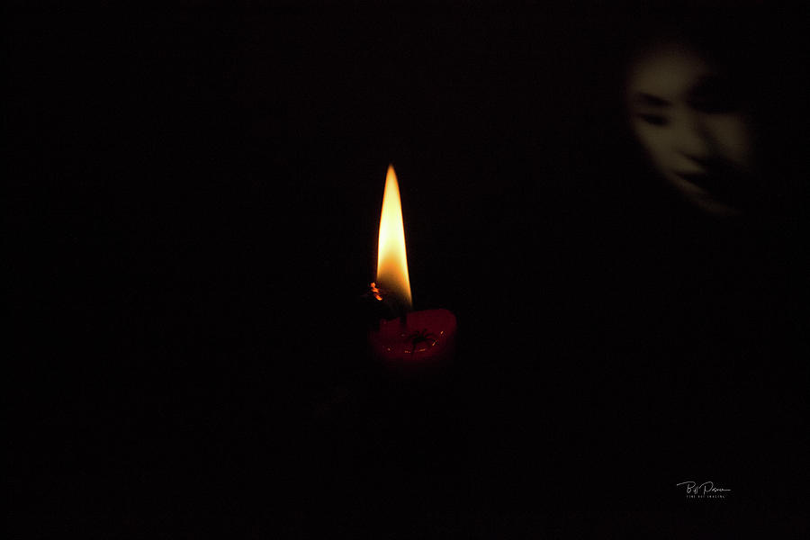 Candle Face with Spider Photograph by Bill Posner