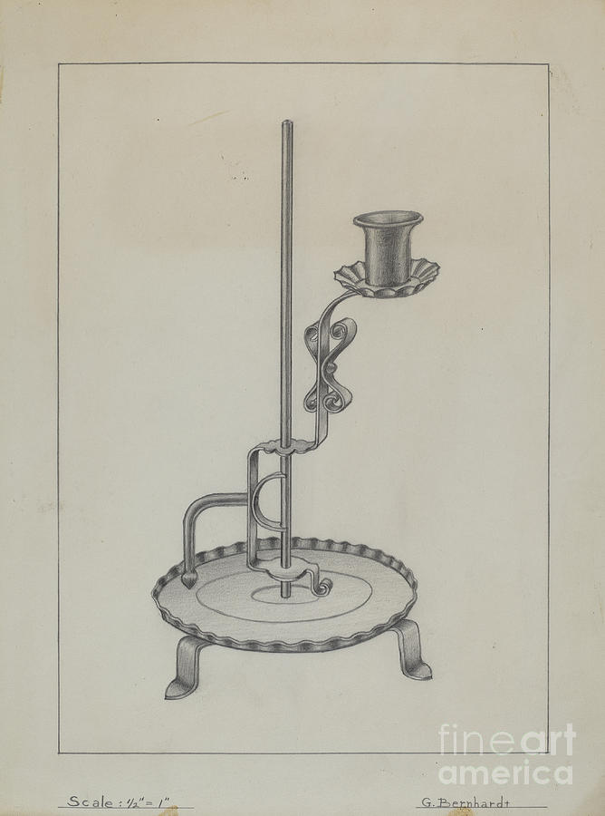 Candle Holder Drawing - Candle Holder by Gerald Bernhardt