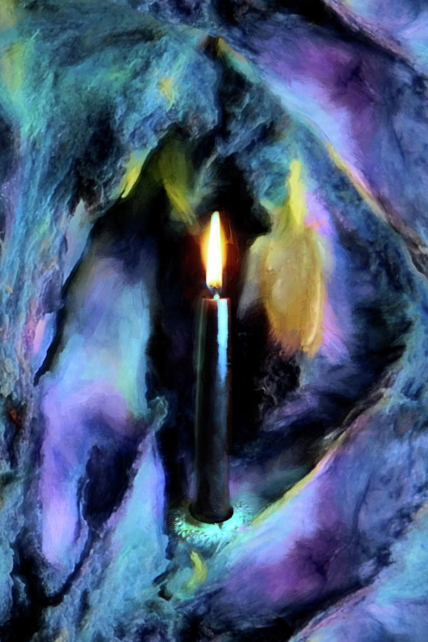 Candle in Cave Digital Art by Lisa Yount