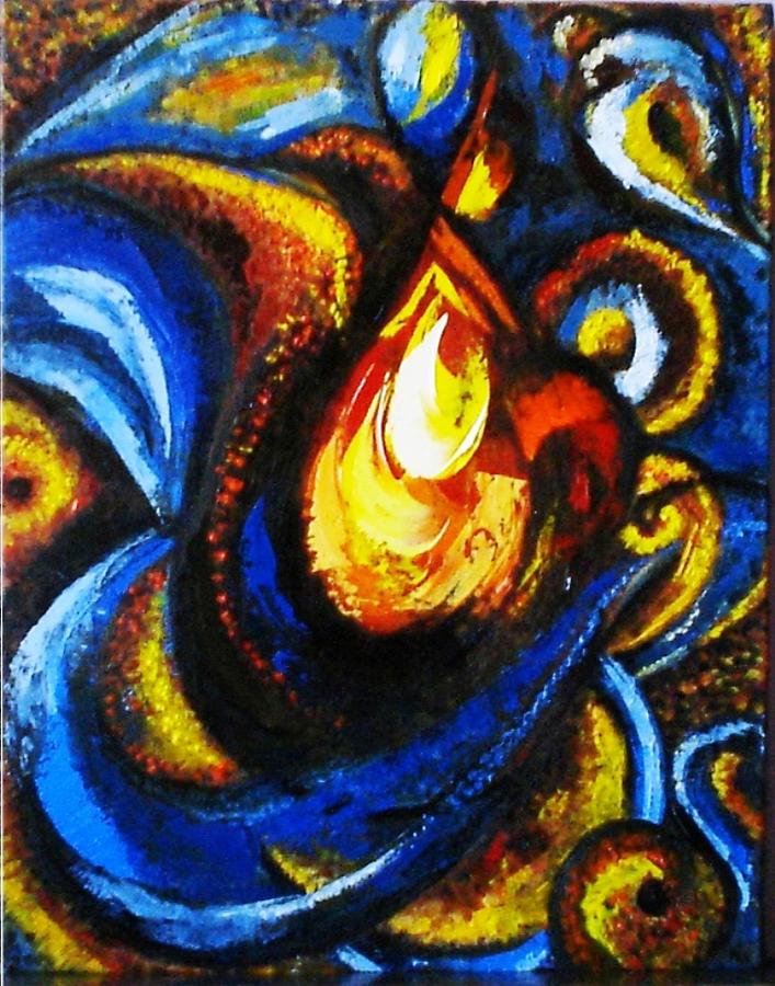 Candle in Your Heart Painting by Harsh Malik