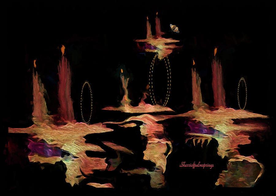 Digital Art Digital Art - Candle Light For Peace We Are All Connected by Sherris - Of Palm Springs Digital Art Digital Art - Candle Light For Peace We Are All Connected by Sherris - Of Palm Springs