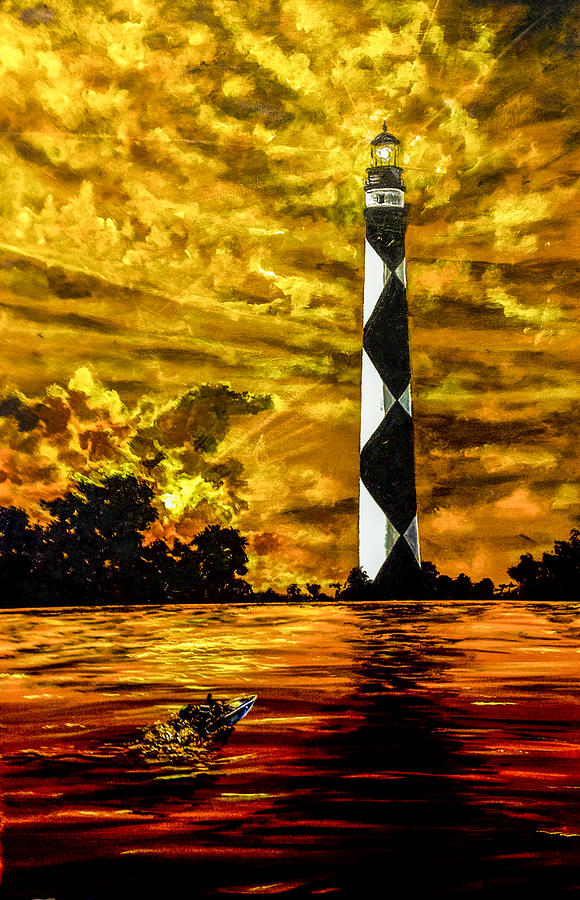 Candle On The Water Painting by Joel Tesch