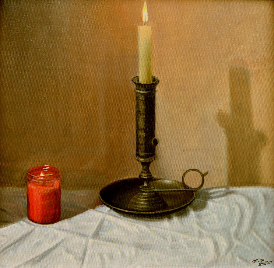 Candle Still Life Painting by Tony Banos - Pixels
