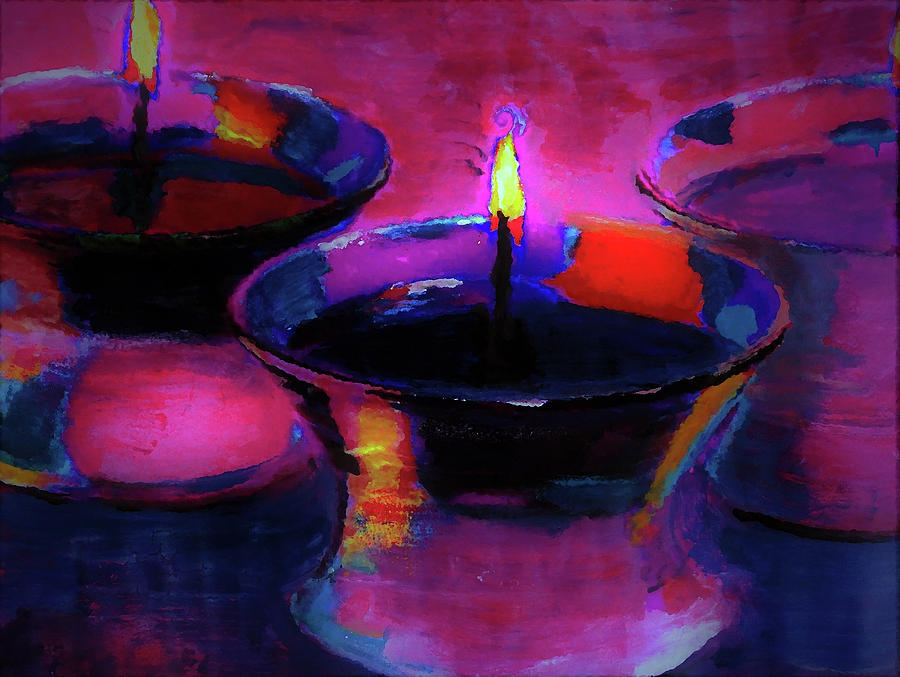 Candlelight Celebration Night By Lisa Kaiser Digital Art by Lisa Kaiser