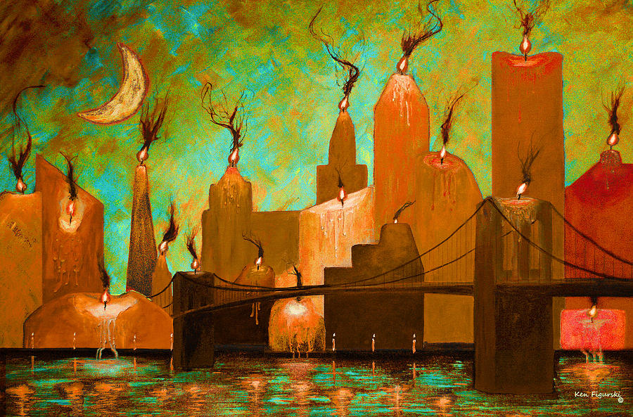 Candleopolis Autumn Kingdom Painting by Ken Figurski