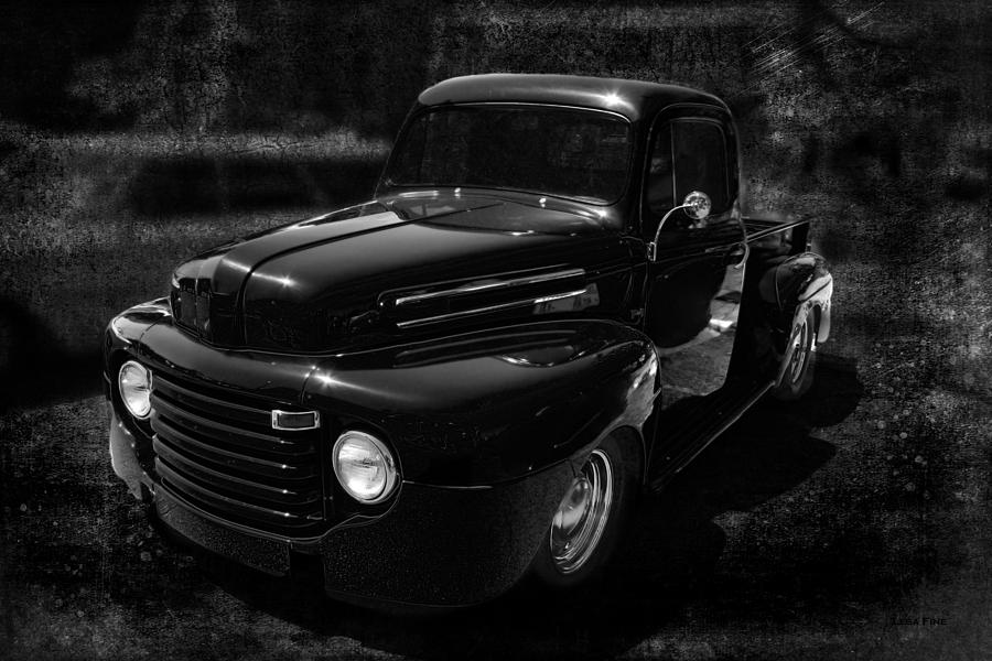 Vintage  F1 Chevy Truck BW Photograph by Lesa Fine