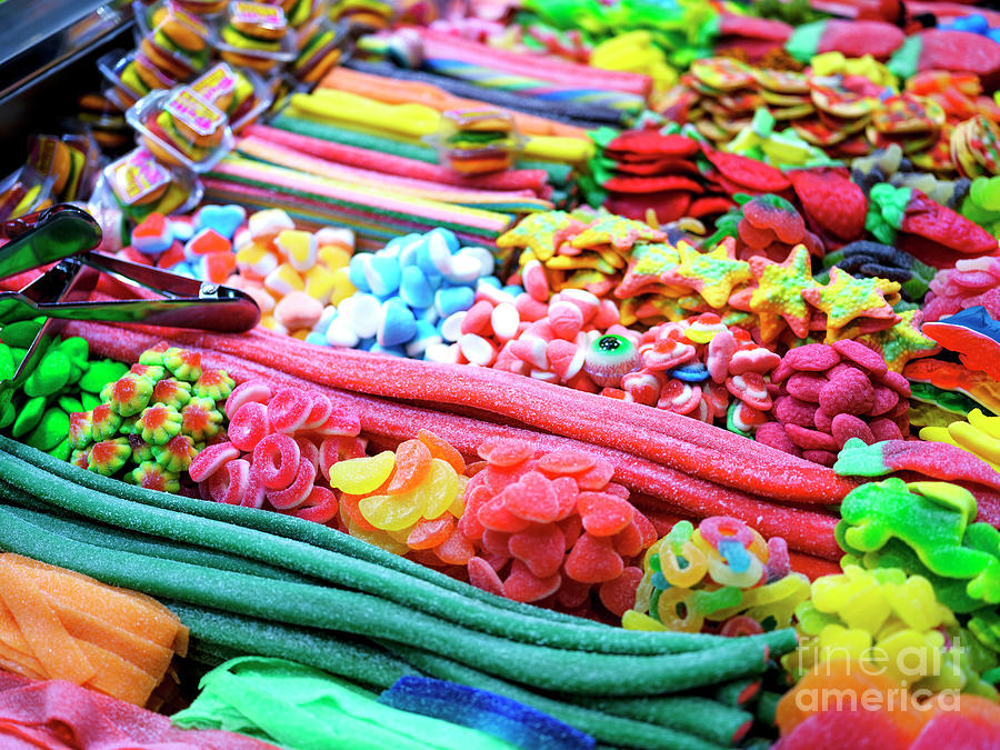 Candy at La Boqueria in Barcelona Photograph by John Rizzuto