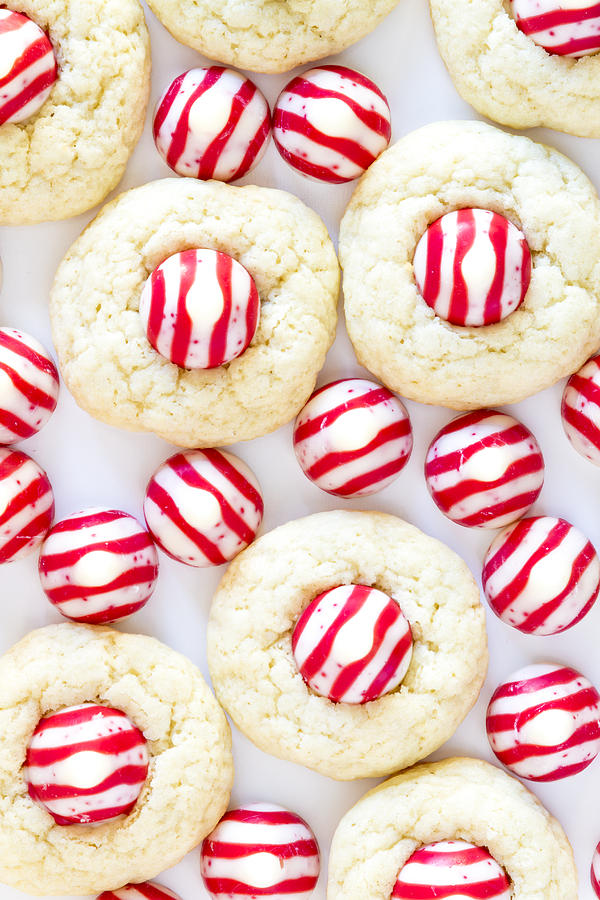 Cookie Photograph - Candy Cane Kisses by Teri Virbickis