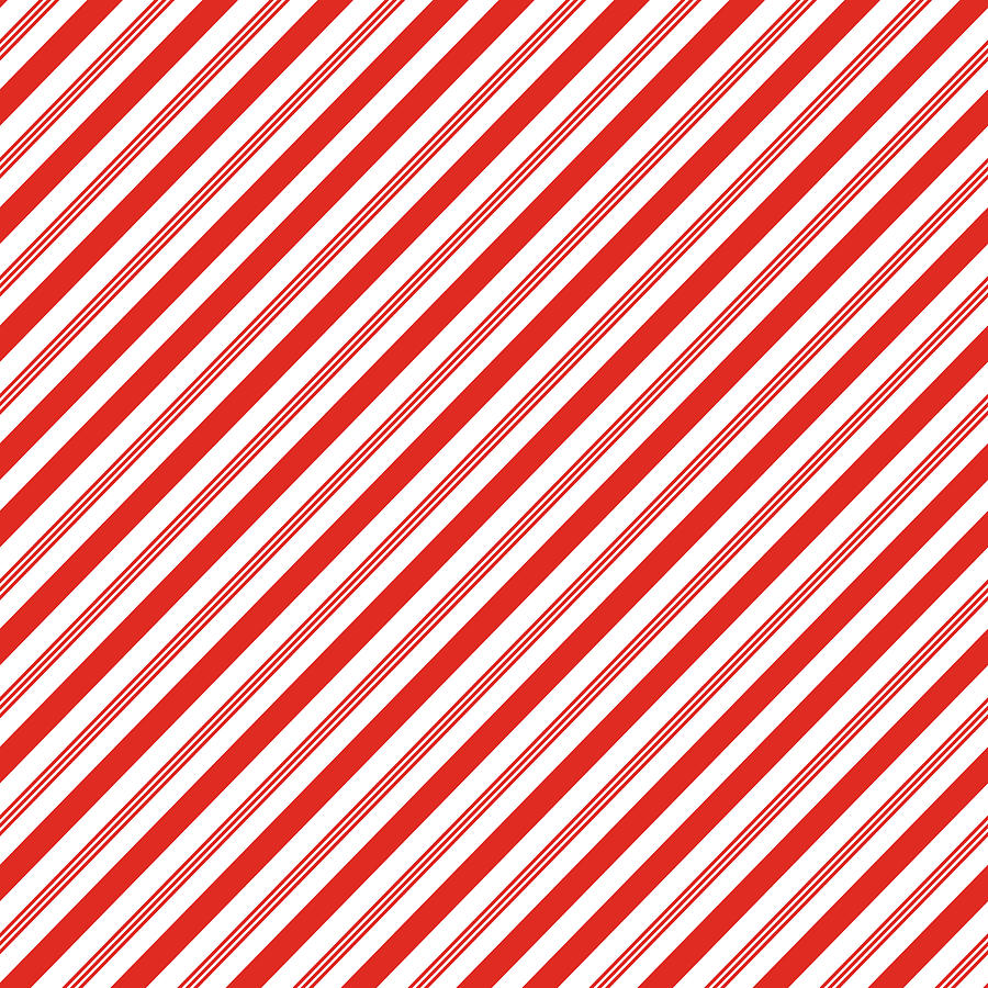 Christmas Digital Art - Candy Canes Stripes- Art by Linda Woods by Linda Woods