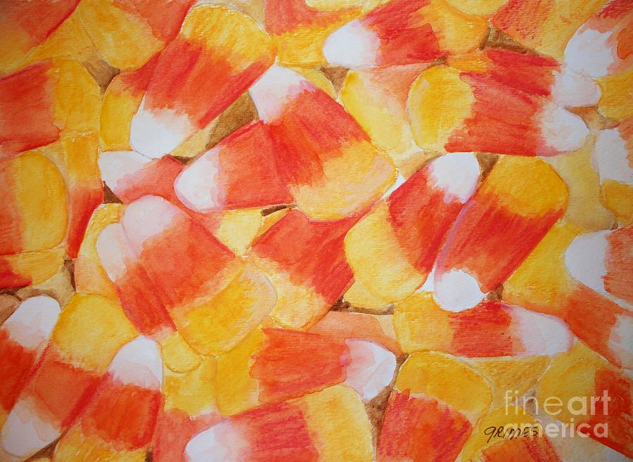 Candy Painting - Candy Corn by Carol Grimes