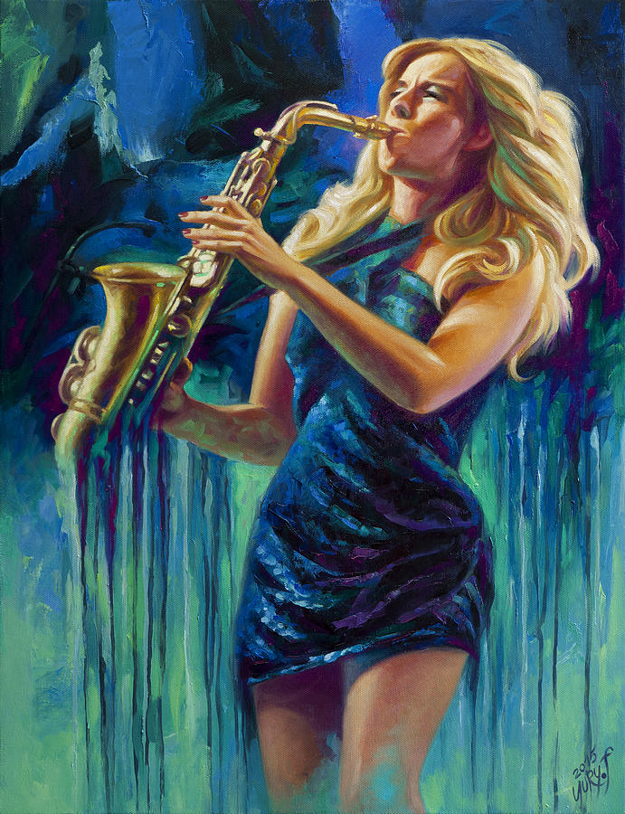 Pretty Woman Movie Painting - Candy Dulfer Music by Yury Fomichev