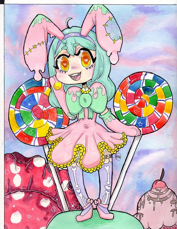 Candy Girl Painting by Shiann