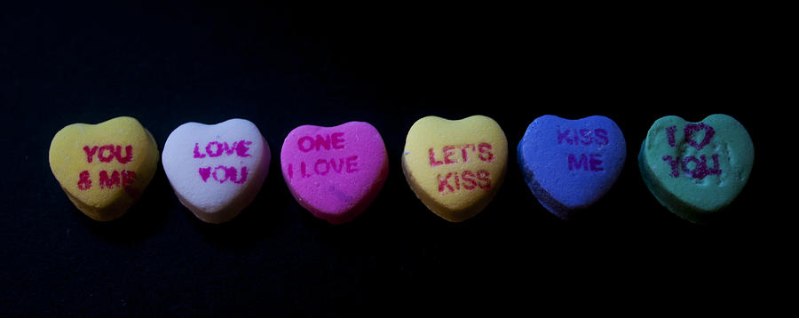Candy Heart Messages Photograph by Toni Hopper