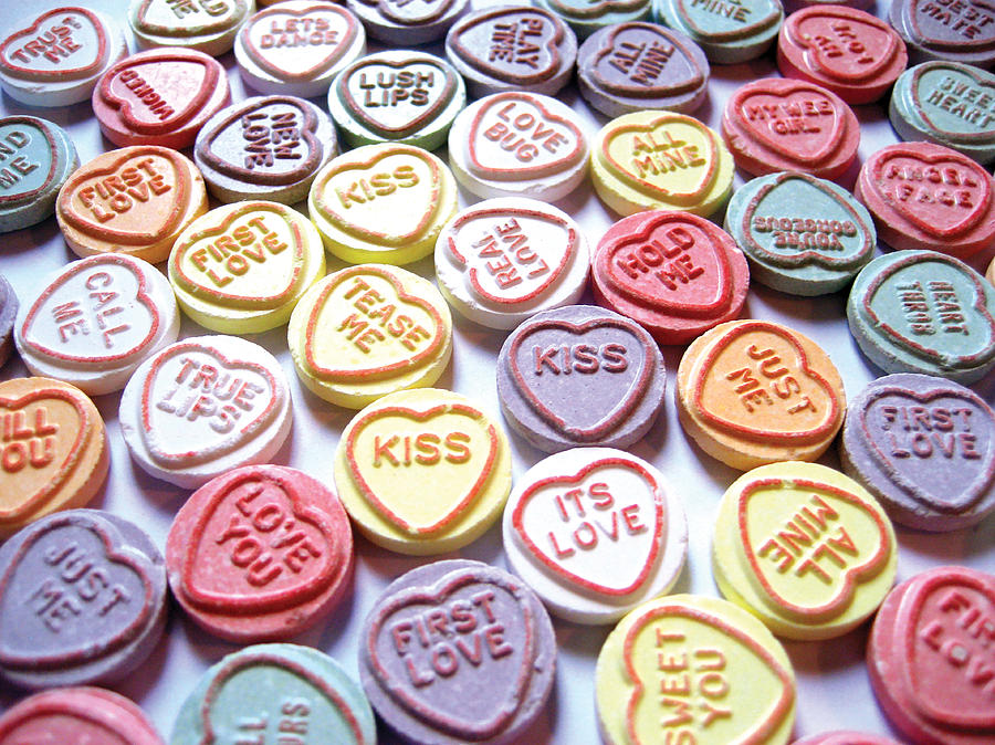 Love Hearts Photograph - Candy Love Photography by Michael Tompsett