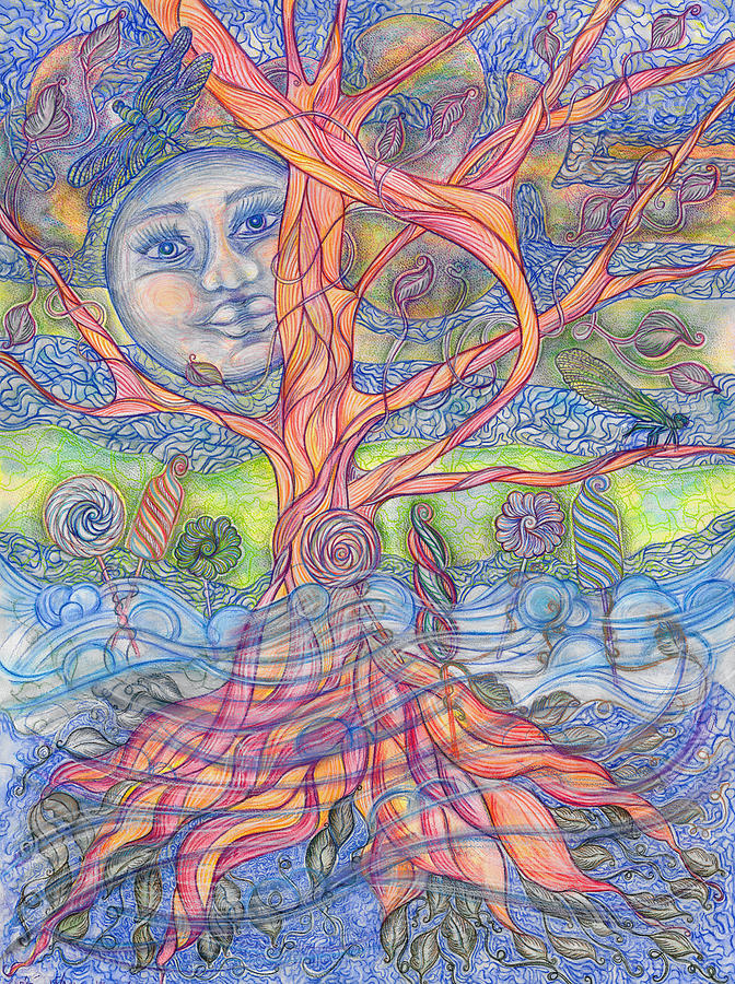 Candy Tree Drawing by Christine Wagner Fine Art America