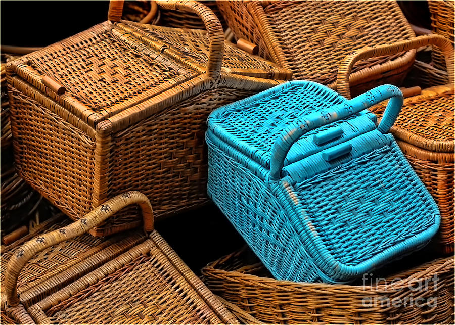 Cane Baskets Photograph by Charuhas Images