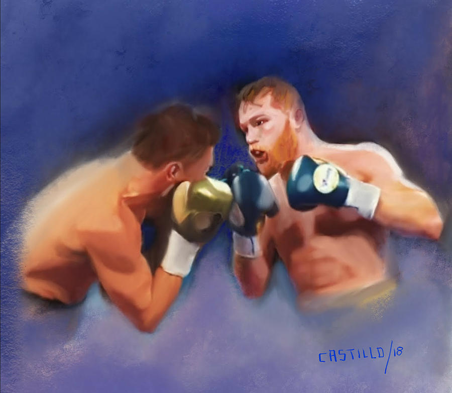 Canelo vs GGG Painting by Rudy Castillo