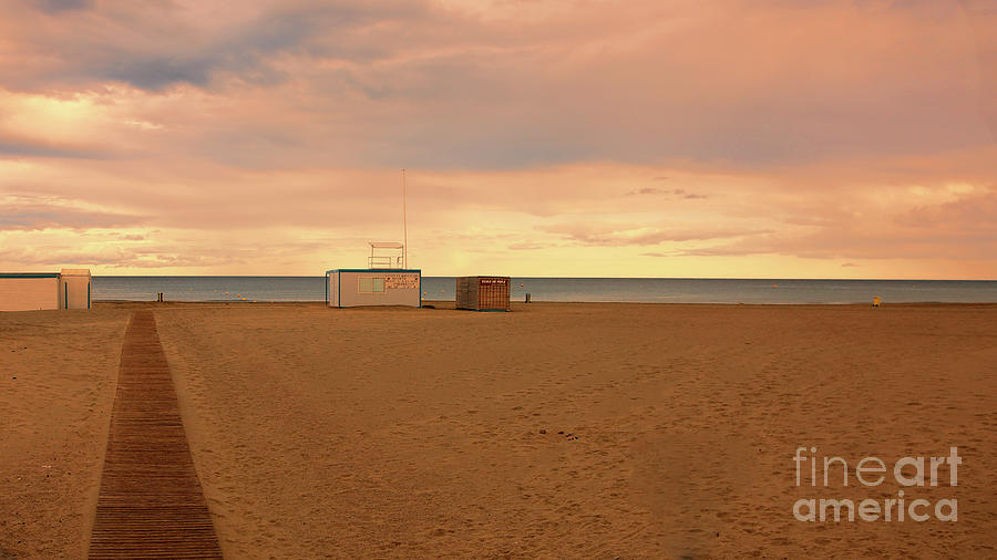Landscape Photograph - Canet France Beach  by Chuck Kuhn