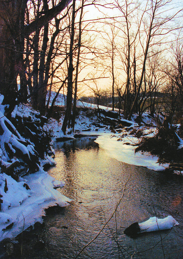 Caney Creek In Snow Photograph by Jan Amiss Photography