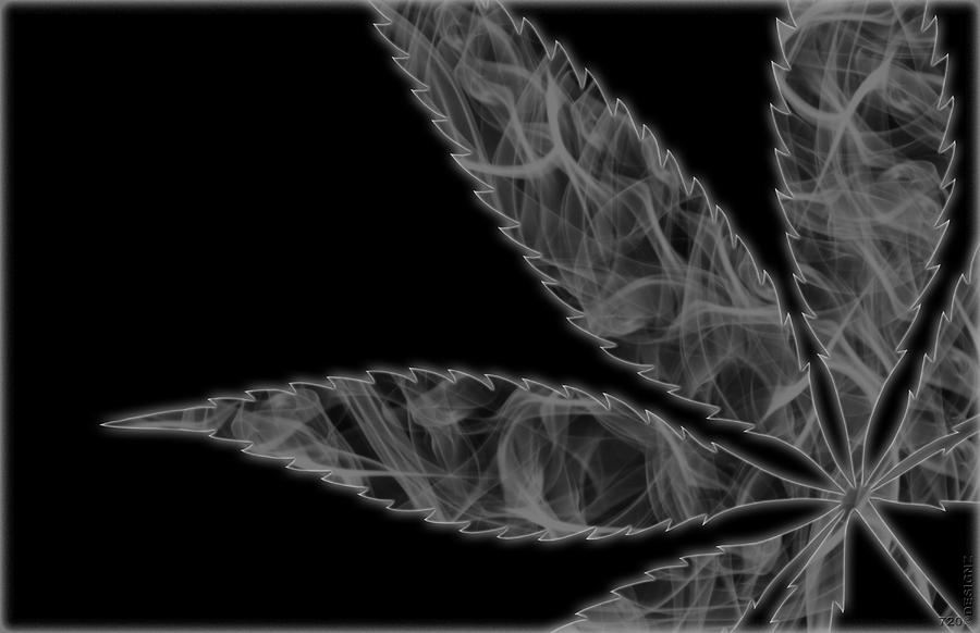 Cannabis Digital Art - Cannabis Leaf 1 by Joshua Fox