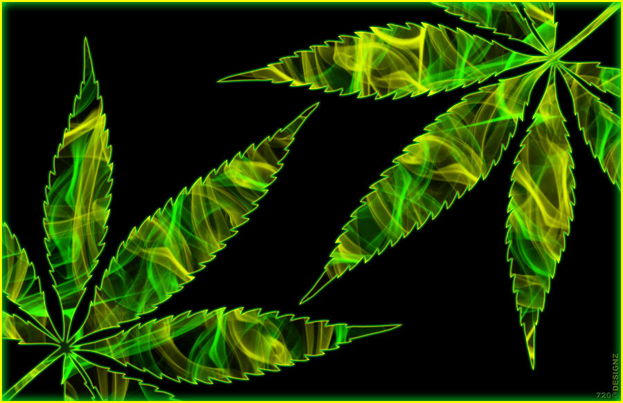 Cannabis Digital Art - Cannabis Leaf 2 by Joshua Fox