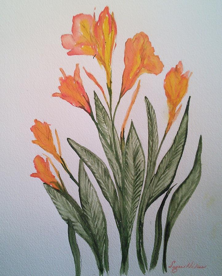 Cannas Painting by Susan Nielsen