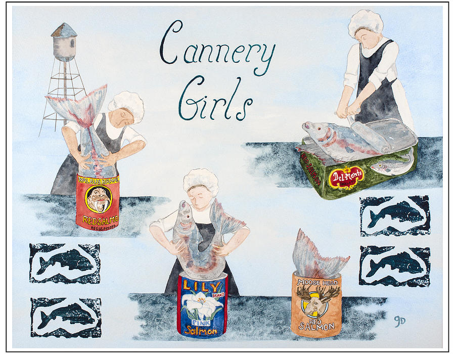 Cannery Girls II Painting by Georgia Donovan