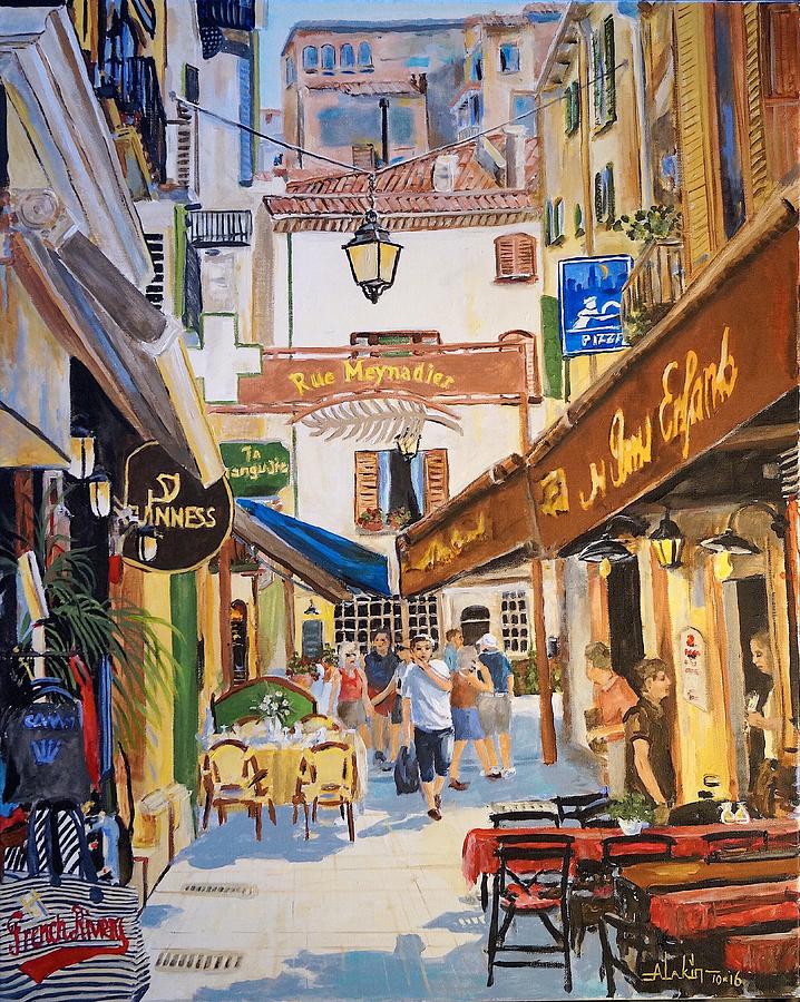 Cannes Painting by Alan Lakin