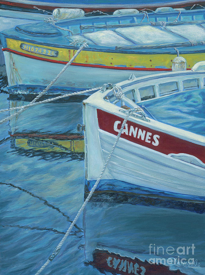 Boat Painting - Cannes Boats by Danielle Perry