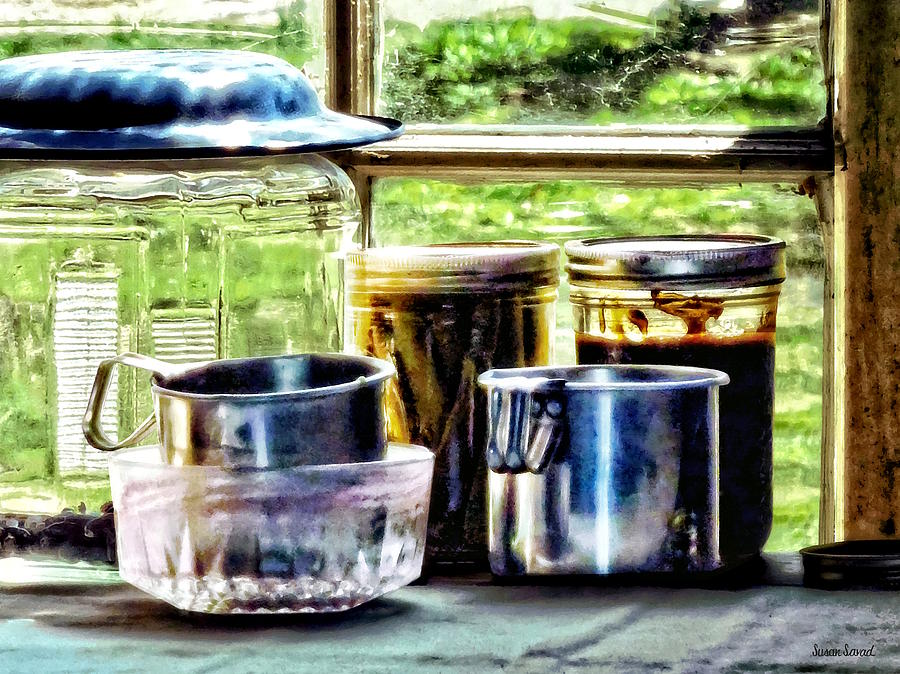 Canning Jars and Flour Sifters Photograph by Susan Savad
