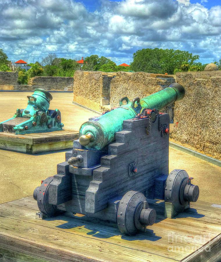 Cannon at Castillo de San Marcos Fort Photograph by Debbi Granruth