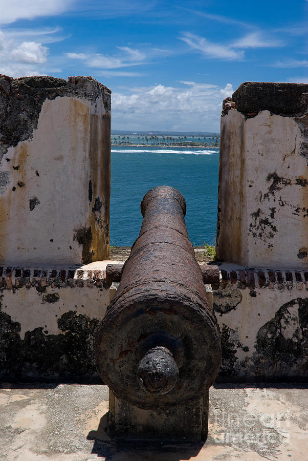 Cannon at Castillo San Felipe del Morro in San Juan - Puerto Rico. Photograph by Anthony Totah