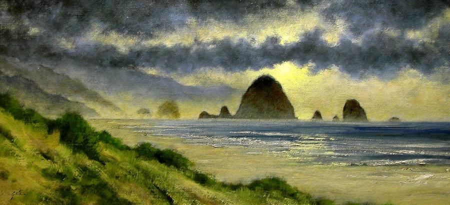 Cannon Beach Painting by James Gola - Pixels